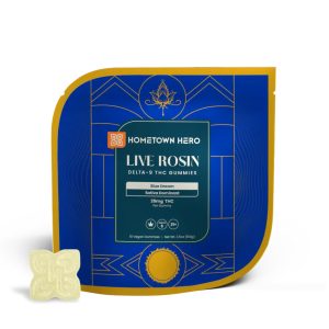 Hometown Hero 250mg Live Rosin THC Gummies - Blue Dream Sativa - 10 Count