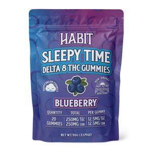 Habit Sleepy Time 500mg D8 THC/CBN Gummies (20 Count) - Blueberry