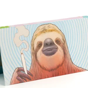 ZZZ's King Size Slim Organic Hemp Papers + Tips - Stoner Sloth - Artist Tim Molloy
